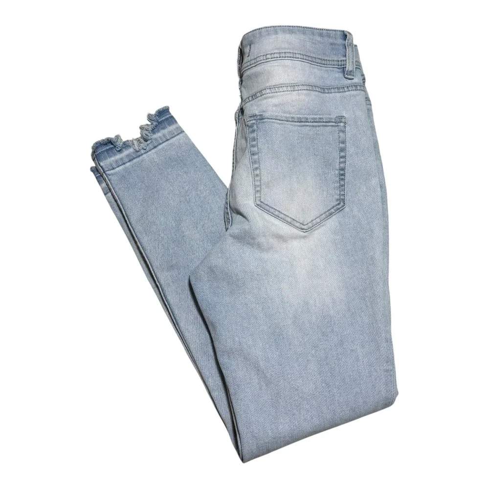 Free People Raw Hem‎ Light Wash Skinny Jeans Women's 30 (Fits 29x26.5)